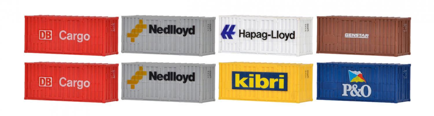 Kibri 10924 H0 20-Fuss-Container, 6 Stück