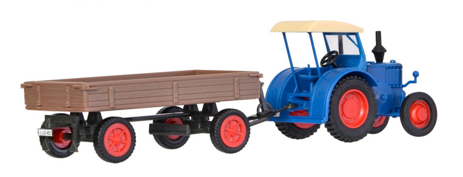 Kibri 12232 H0 LANZ Traktor mit Gummirad.