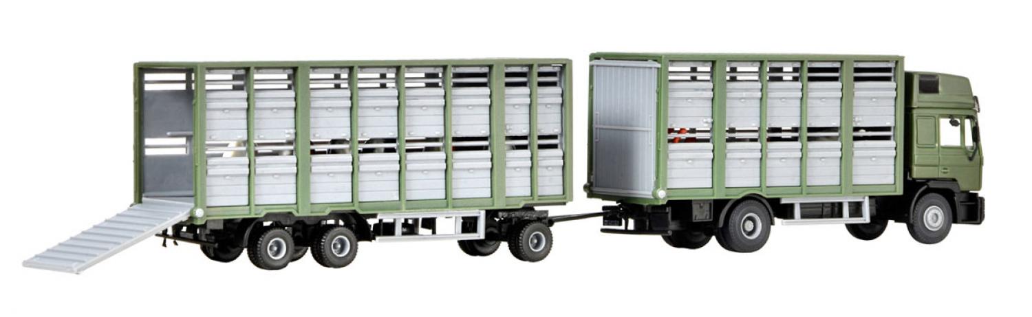 Kibri 12248 H0 Viehtransporter mit Anh.