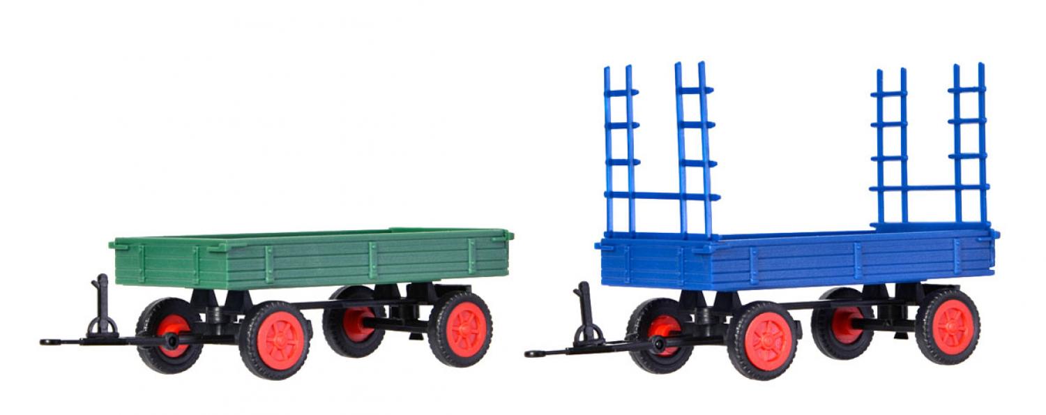Kibri 15702 H0 Fendt Gummiradwagen, 2 Stu
