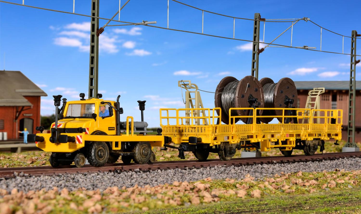 Kibri 16062 H0 Zweiwege UNIMOG mit Zug- u