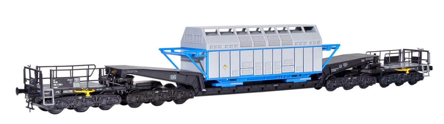 Kibri 16504 H0 Schienentiefladewagen Cas