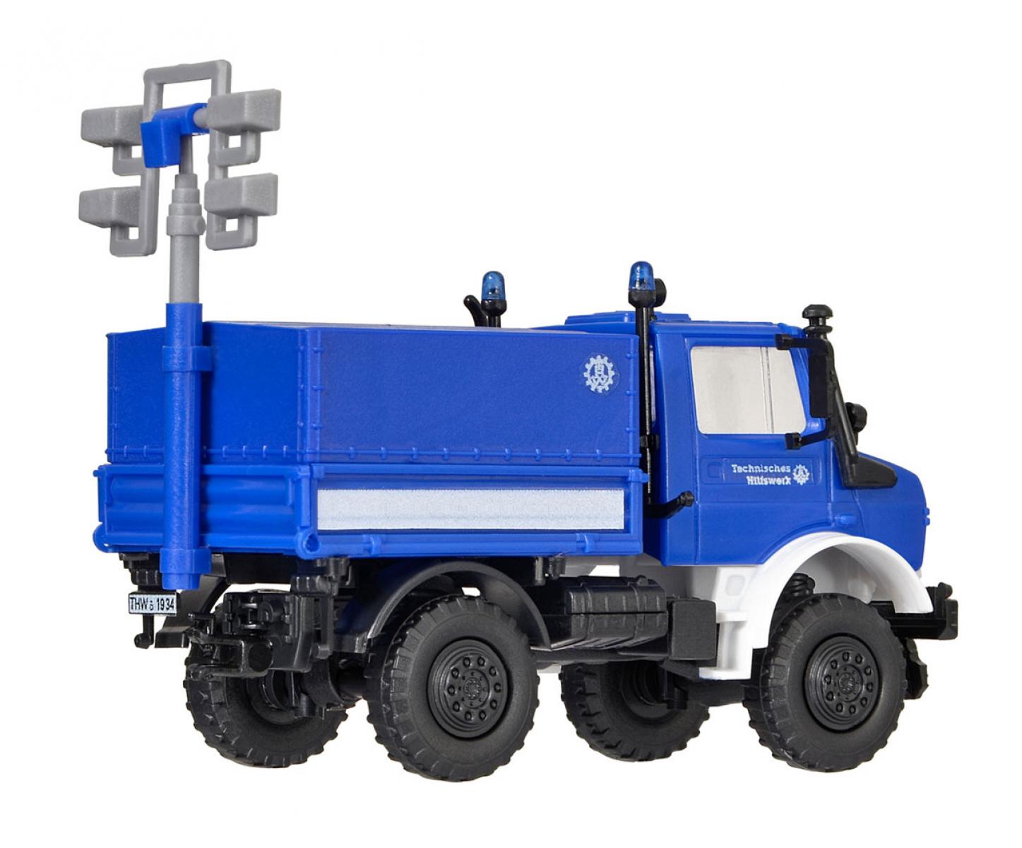 Kibri 18467 H0 THW UNIMOG mit Flutlichtma