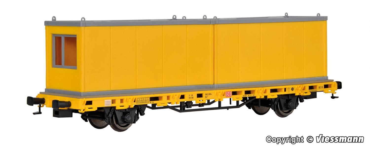 Kibri 26268 H0 Niederbordwagen mit Contai