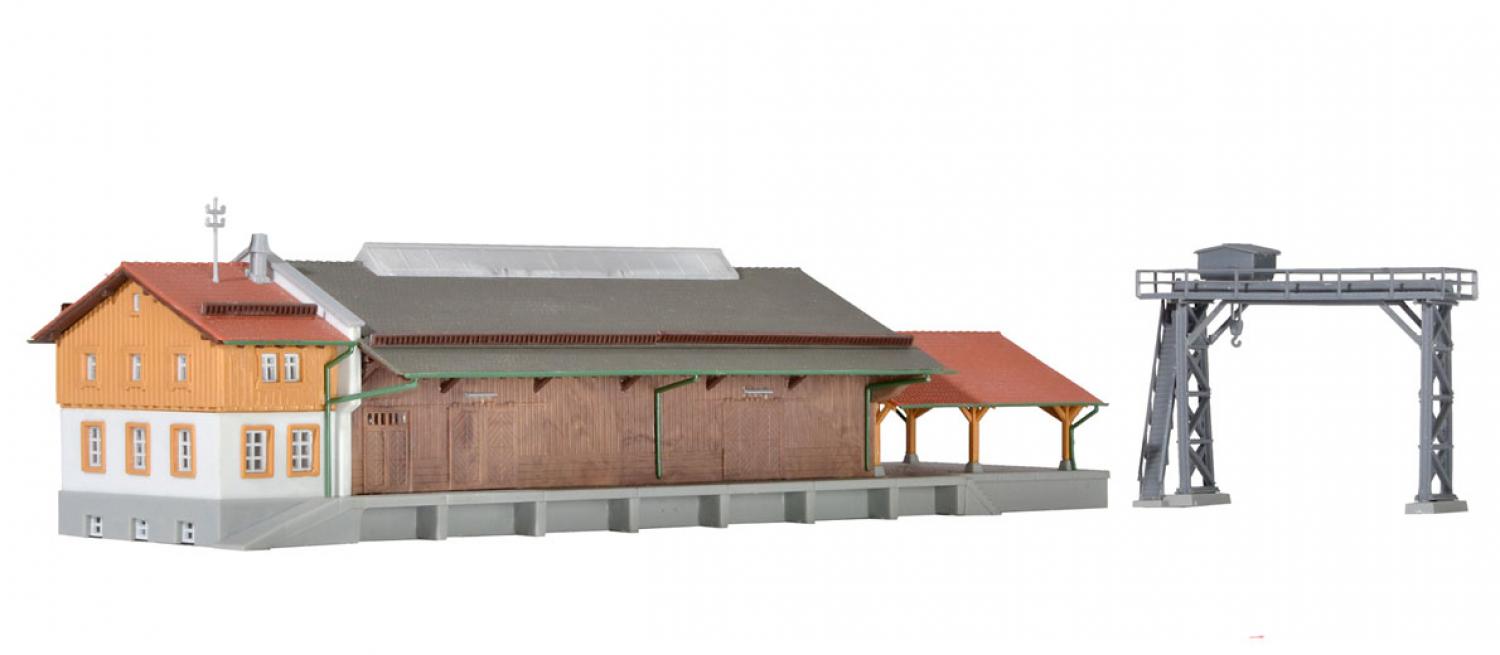 Kibri 36606 Z Gueterhalle mit Überladekran