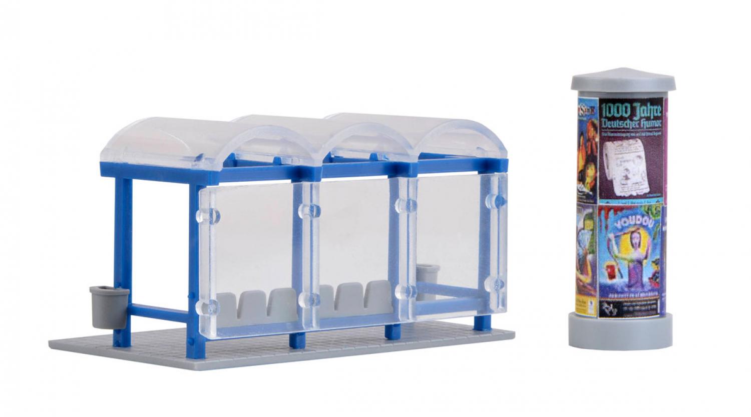Kibri 38142 H0 Deko-Set Bushaltestelle