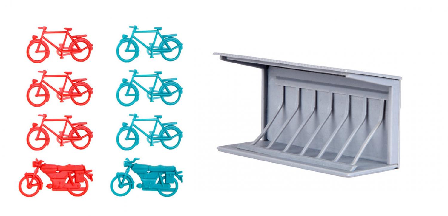 Kibri 38143 H0 Deko-Set Fahrradstaender