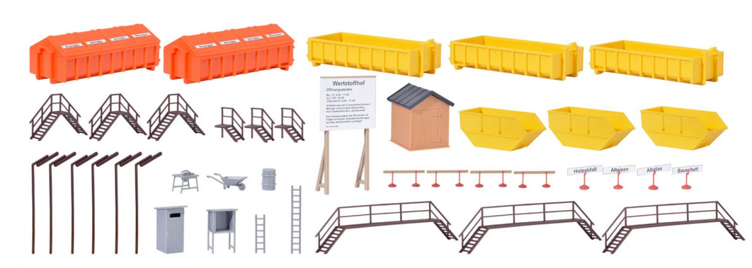 Kibri 38155 H0 Deko-Set Wertstoffhof