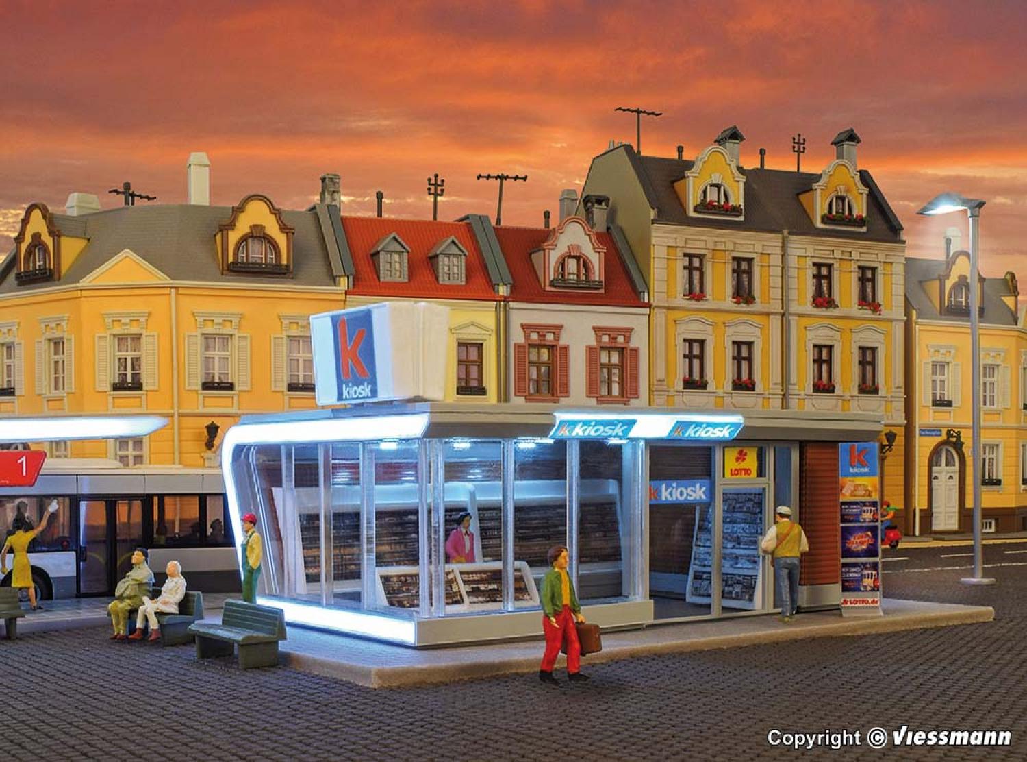 Kibri 39008 H0 Moderner Kiosk inkl. LED