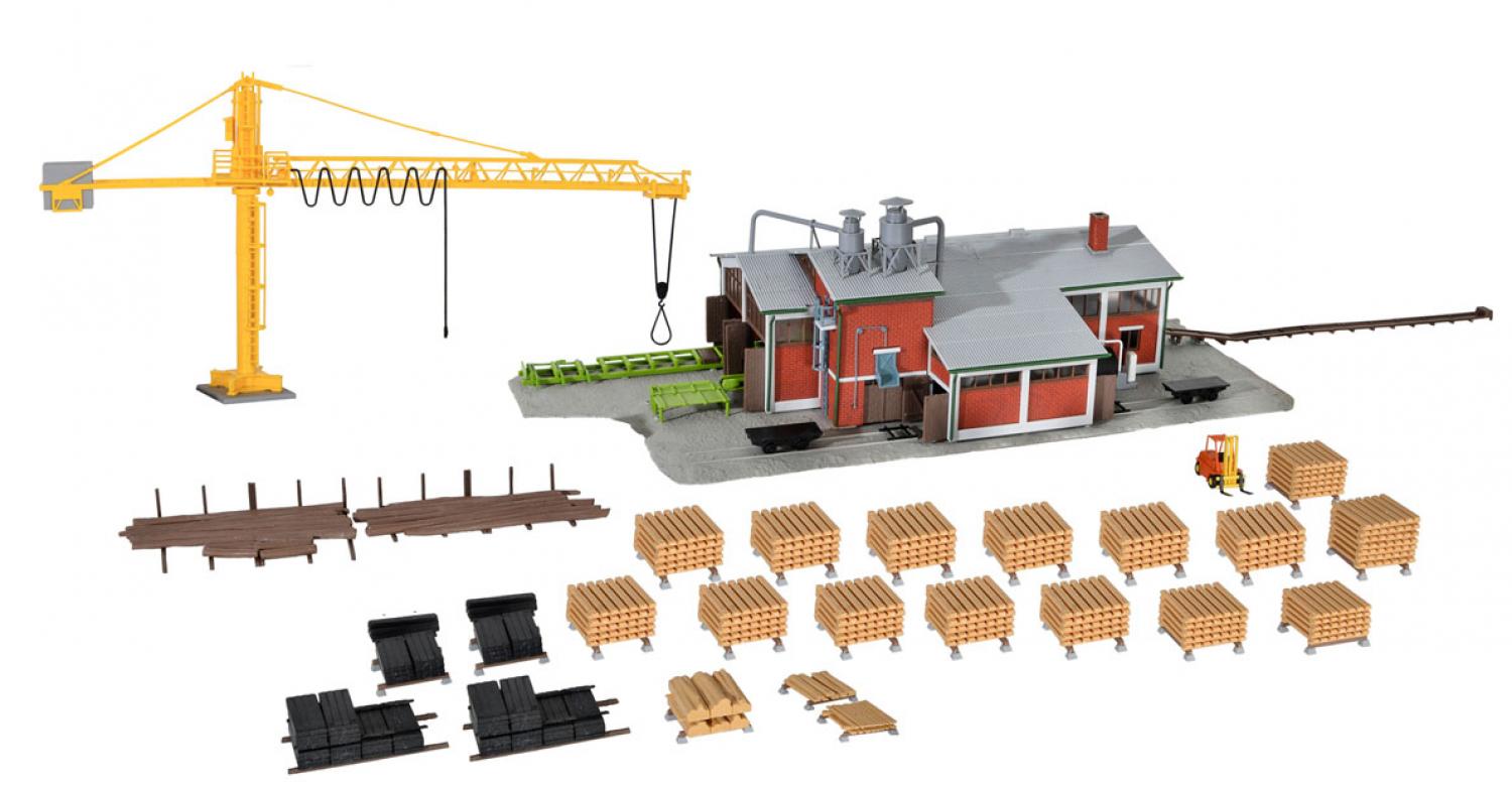 Kibri 39816 H0 Saegewerk mit Schwellens.