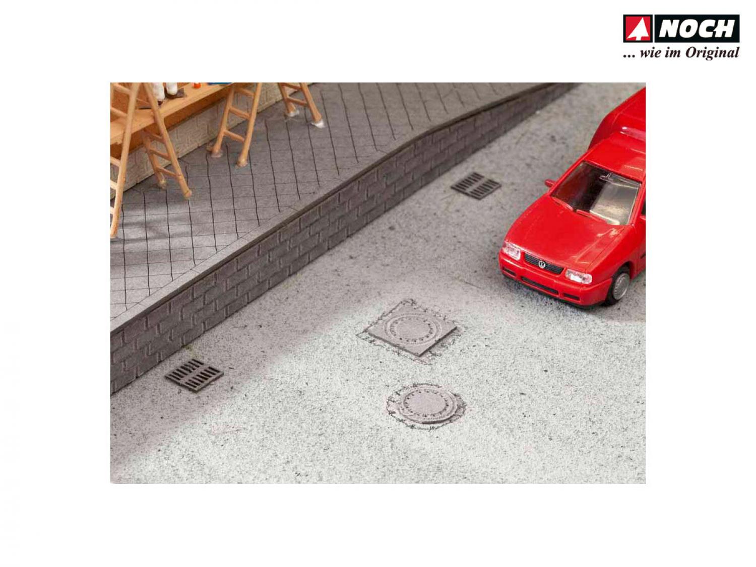 NOCH 14432 Kanaldeckel und Gullys  (TT)