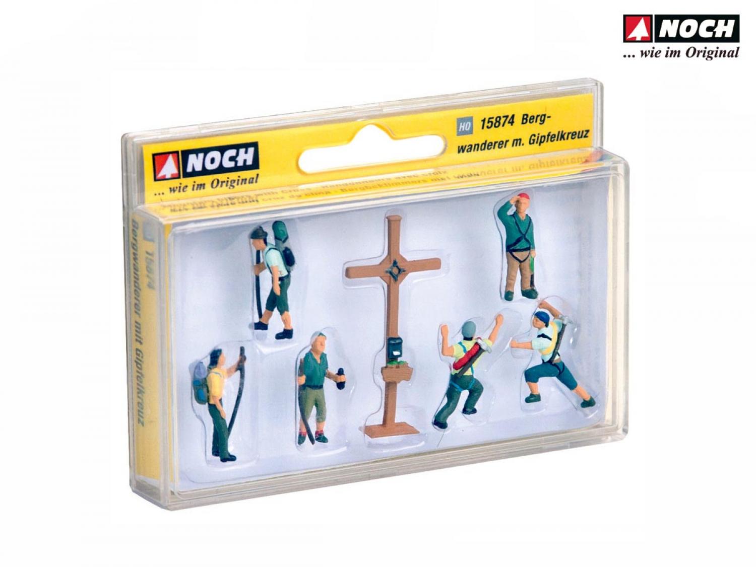 Noch 15874 H0 Bergwanderer mit Gipfelkreuz