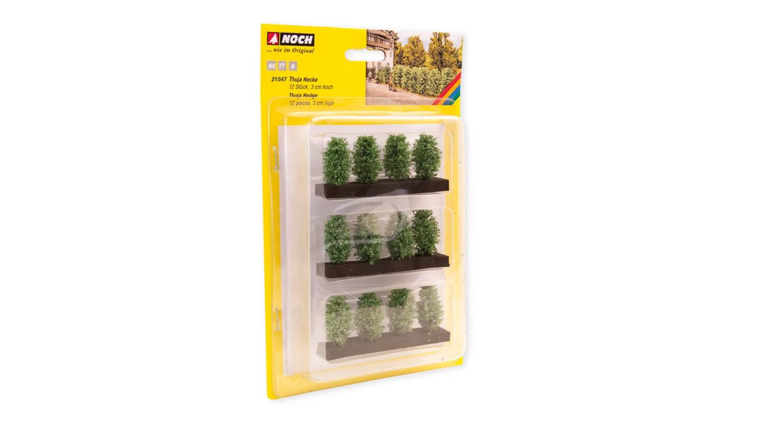 Noch 21547 H0/TT Thuja-Hecke, 3 cm, 12 Stück