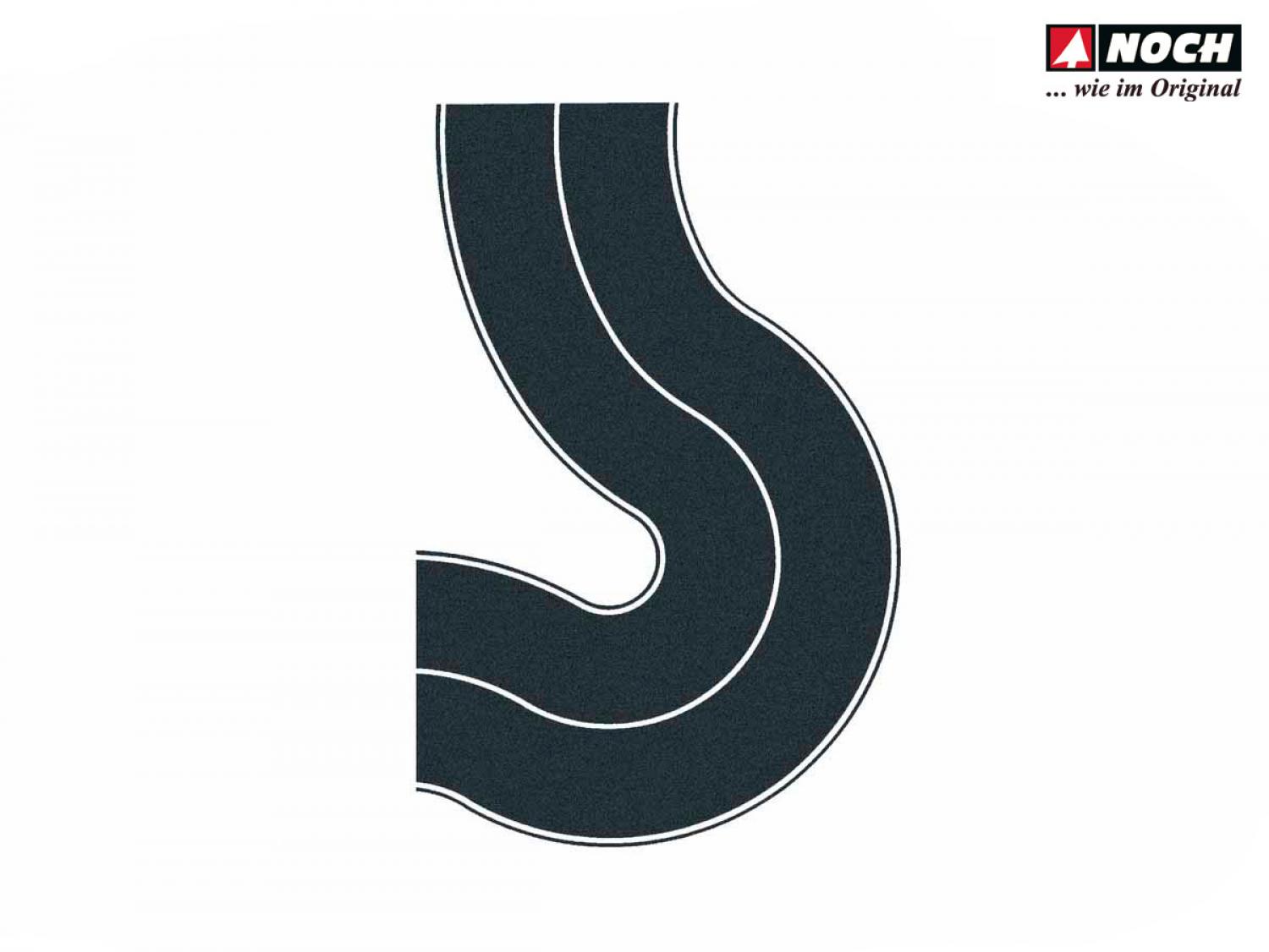 Noch 34201 N Bundesstraße Universalkurve Asphalt, 2 Stück
