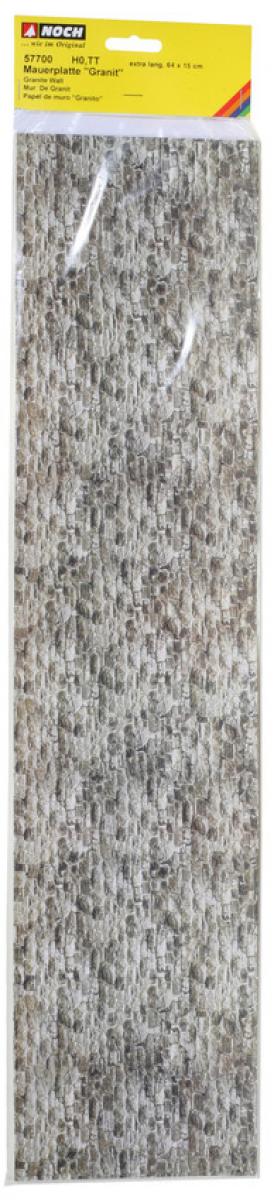 Noch 57700 H0,TT Mauerplatte “Granit”, 64 x 15 cm