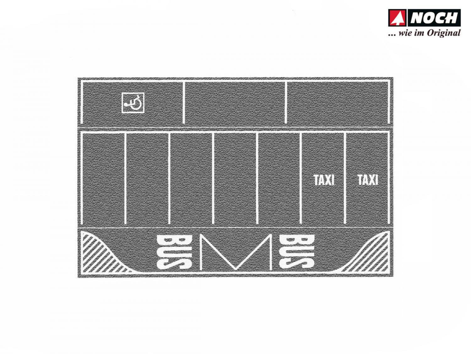 Noch 60720 H0 Parkplatz grau, 2 Stück, 22 x 14 cm