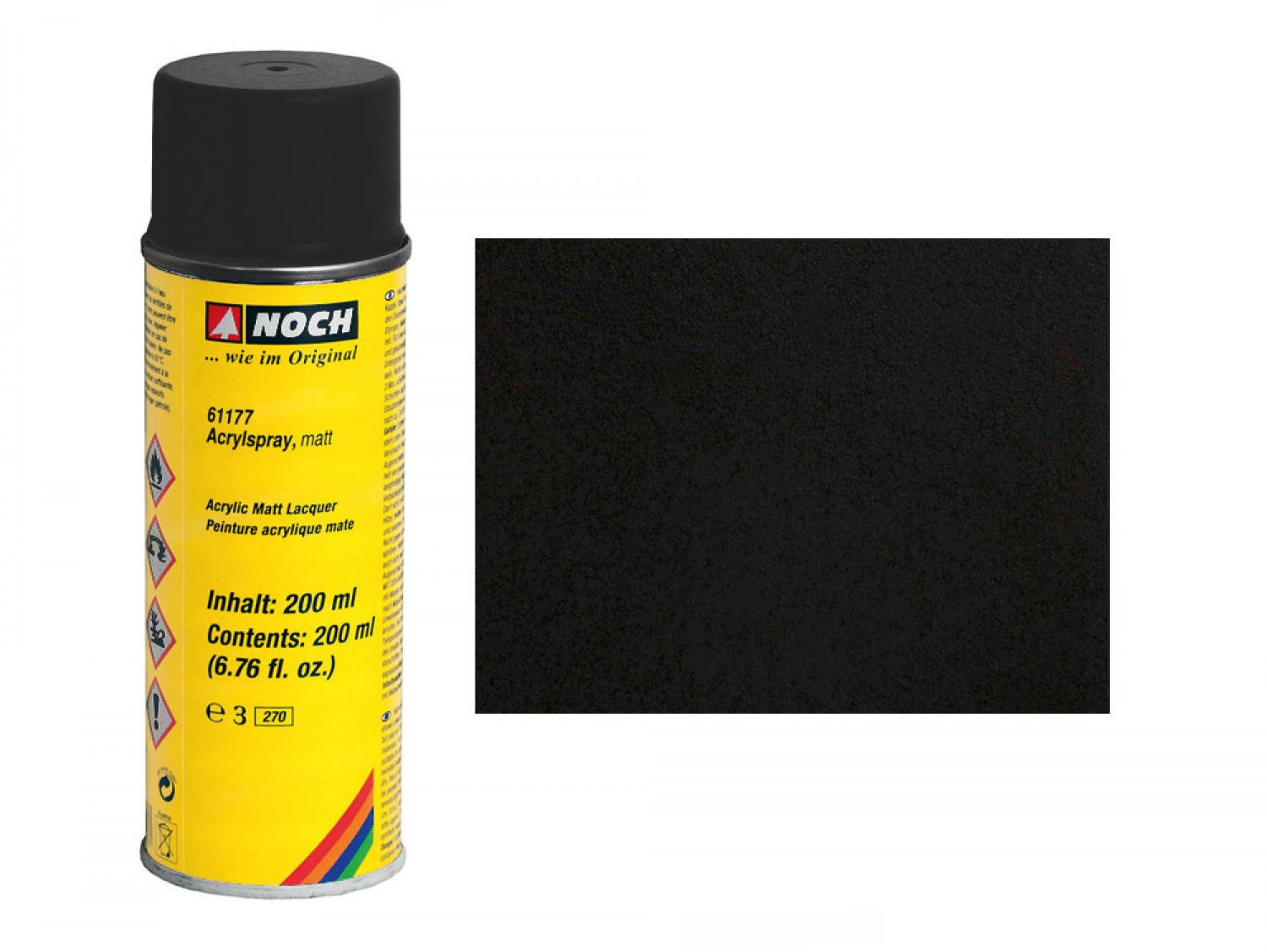 Noch 61177 Acrylspray, matt, schwarz 200 ml