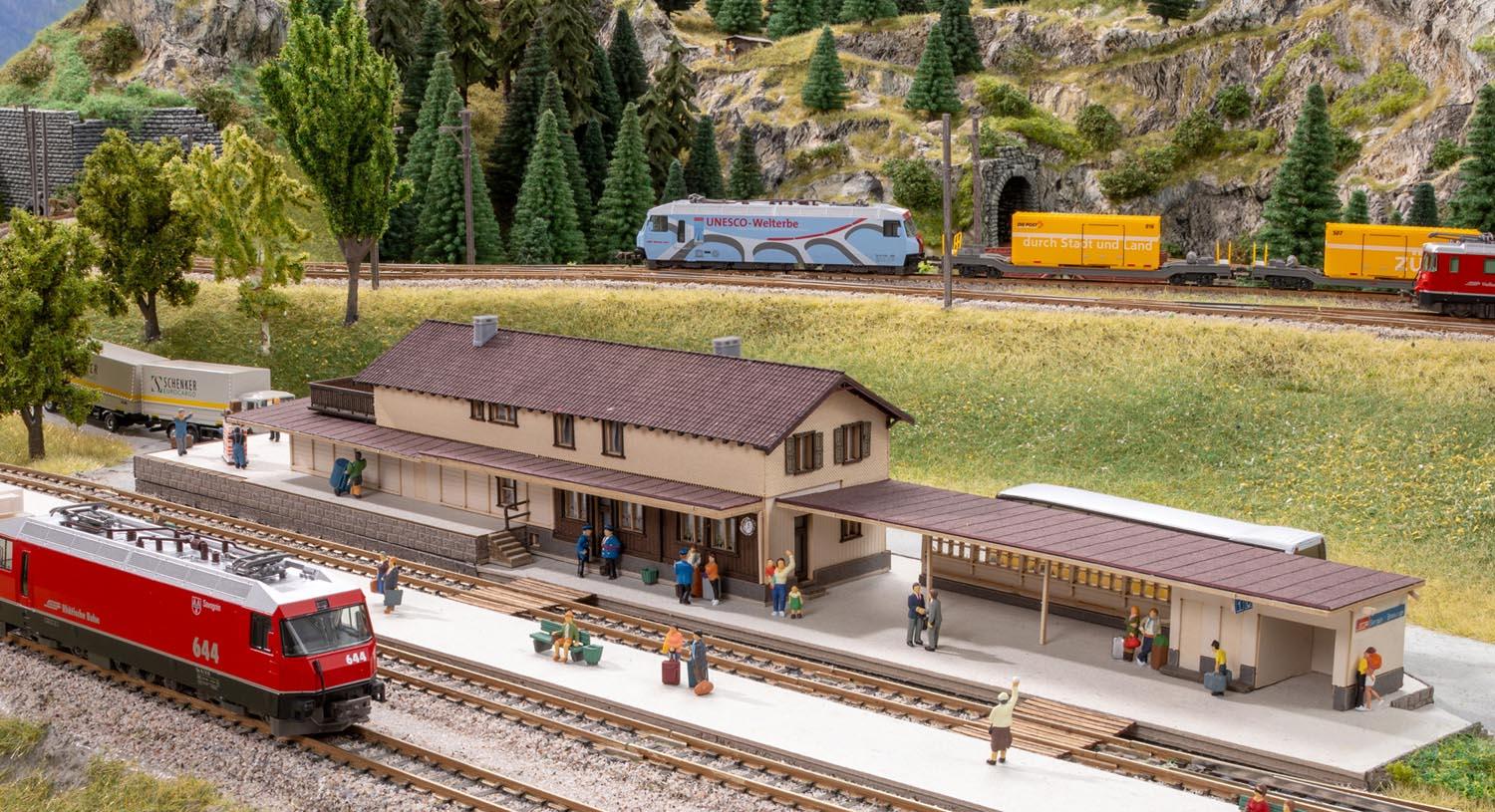 Noch 66005 H0 Bahnhof „Bergün“ Laser-Cut