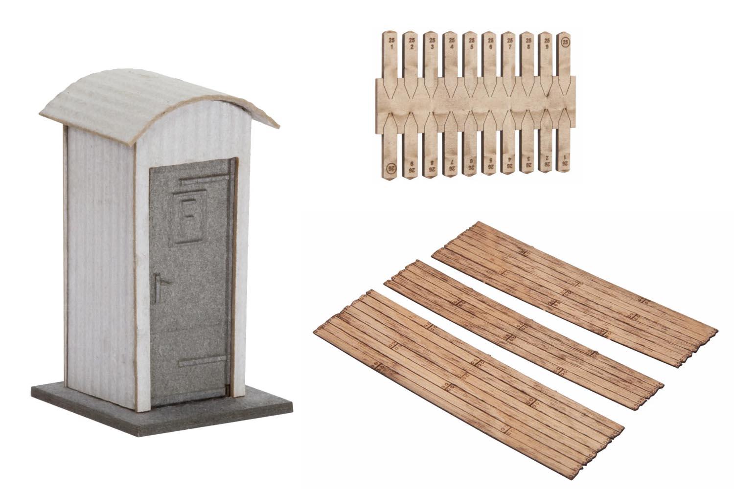 Noch 66811 H0 Laser-Cut Deko-Set "Rechts + links der Gleise"