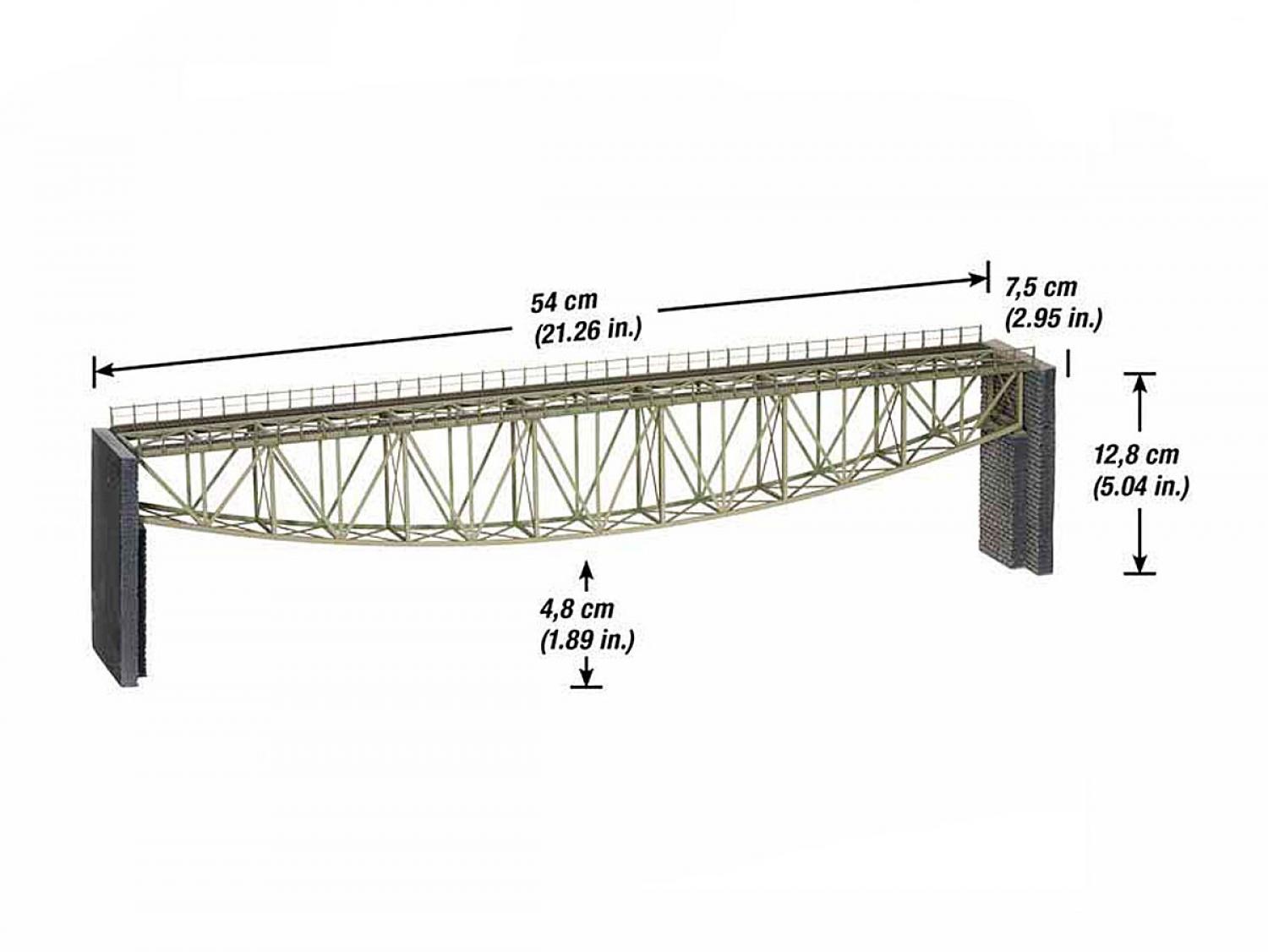 Noch 67028 H0 Fischbauchbrücke 54cm