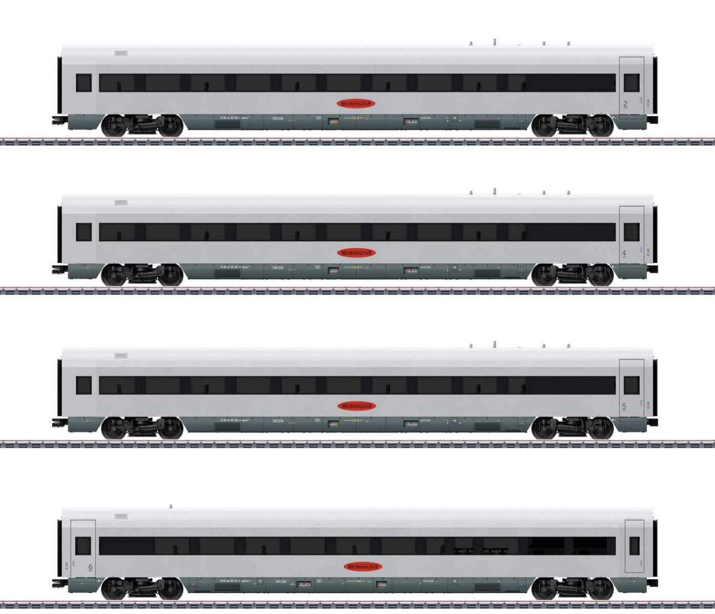 PIKO 28350 4tlg. Personenwg.-Set Metropolitan DB AG V