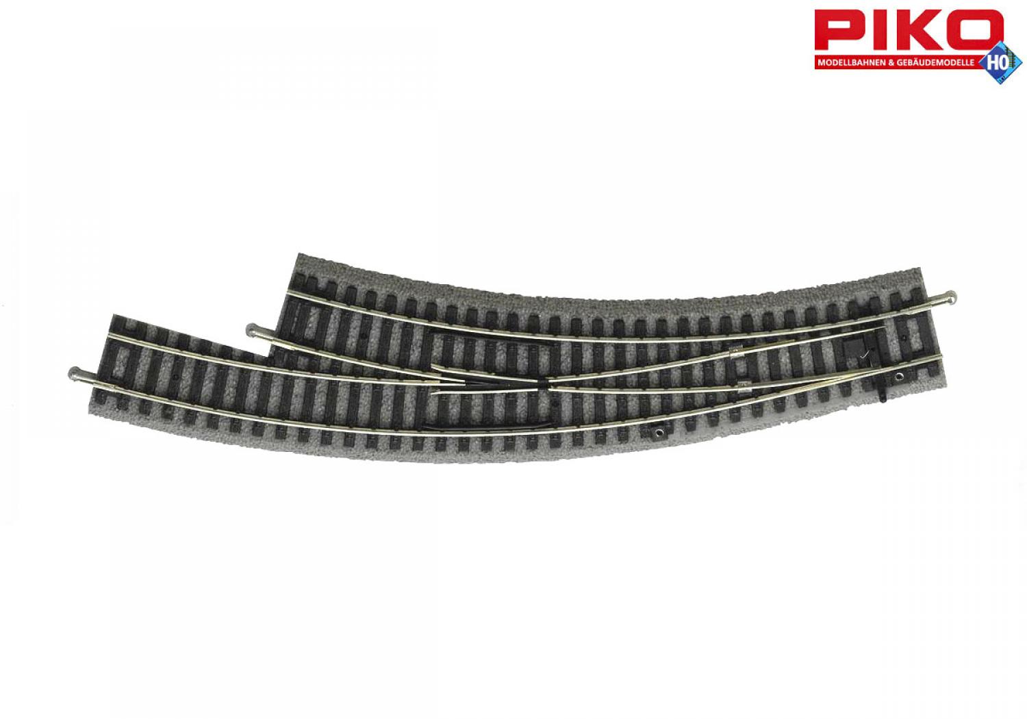 Piko 55423 Gleis m. Bett. Weiche-Bogen BWR