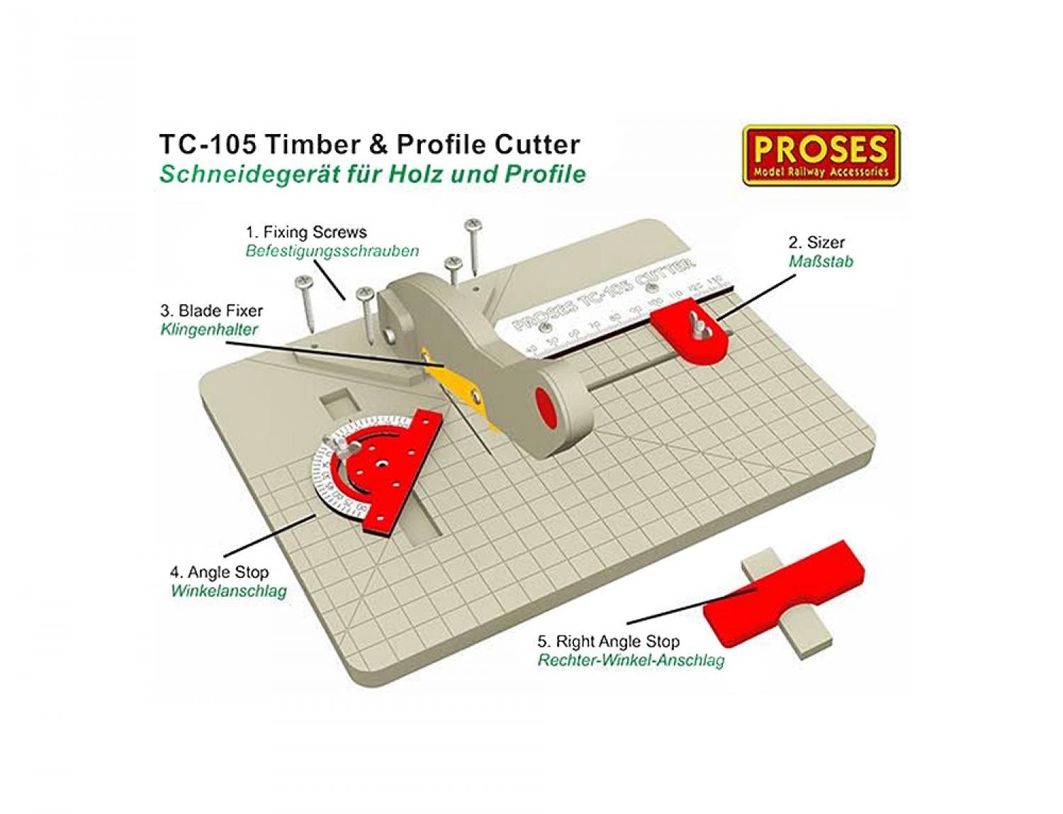 PROSES PTC-105 Modellbau-Schneidegerät f.Holz und Profile
