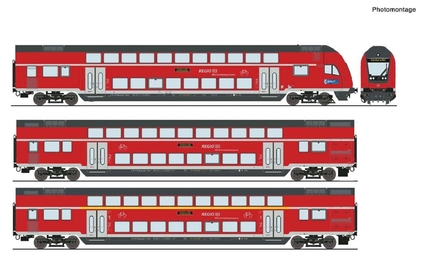 Roco 6220144 Doppelstockwagen-Set DB AG AC