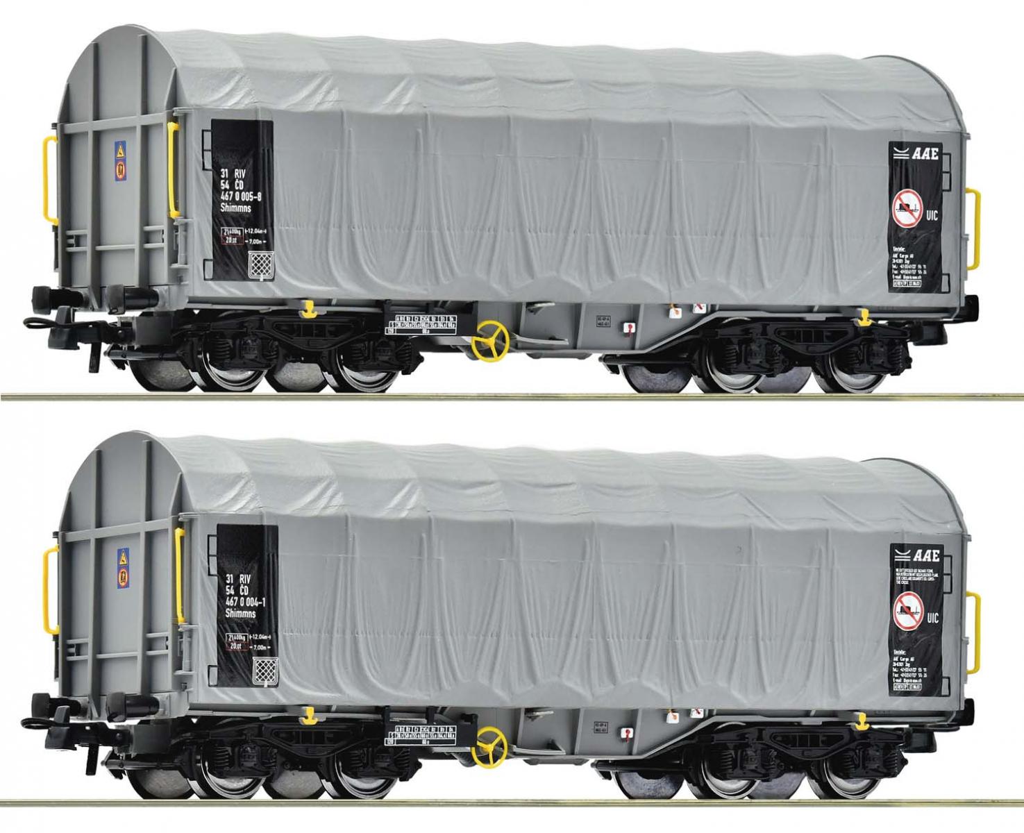 Roco 6600144 2er Set Schiebeplanenwag. CD