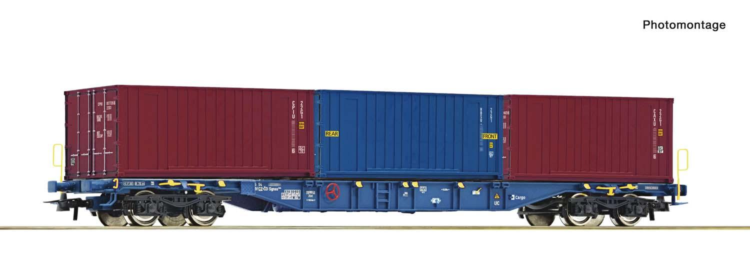 Roco 6600145 Cont.Tragwag. Sgns CDC + Container
