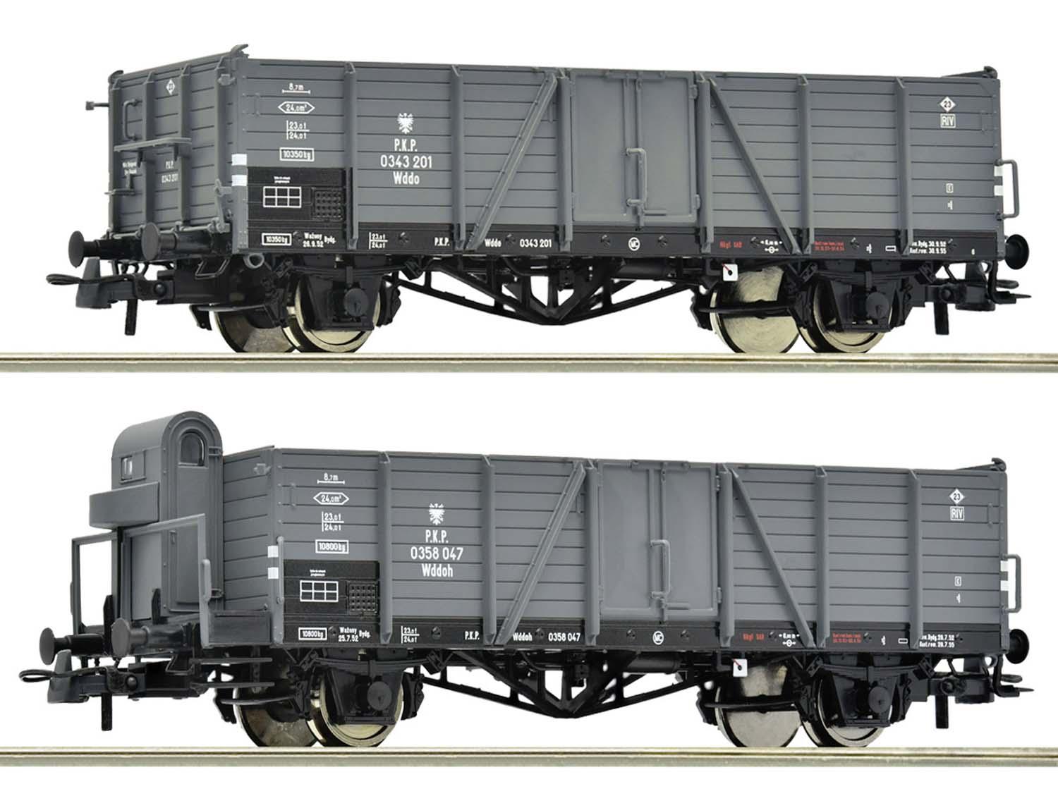 Roco 6600216 offene Güterwagen Wddo PKP (2er)