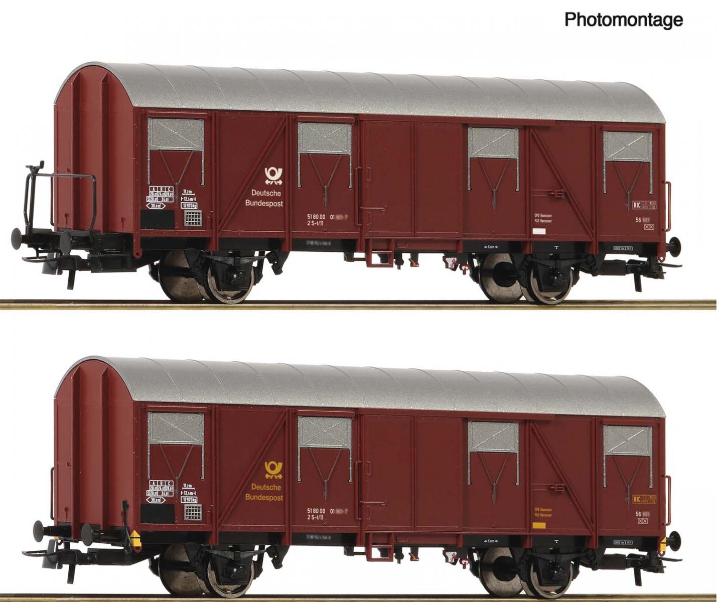 Roco 6600248 2er Set Güterwagen Post