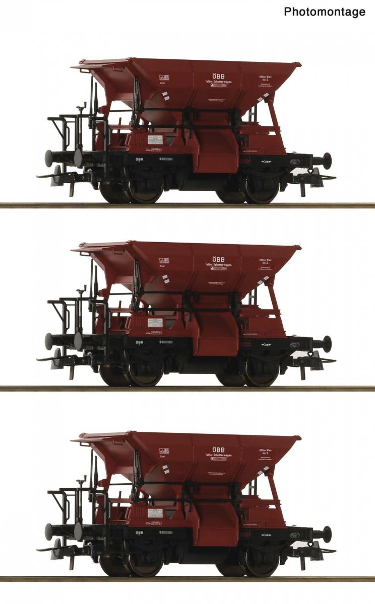 Roco 6600283 3er Set Talbot Schotterwagen ÖBB