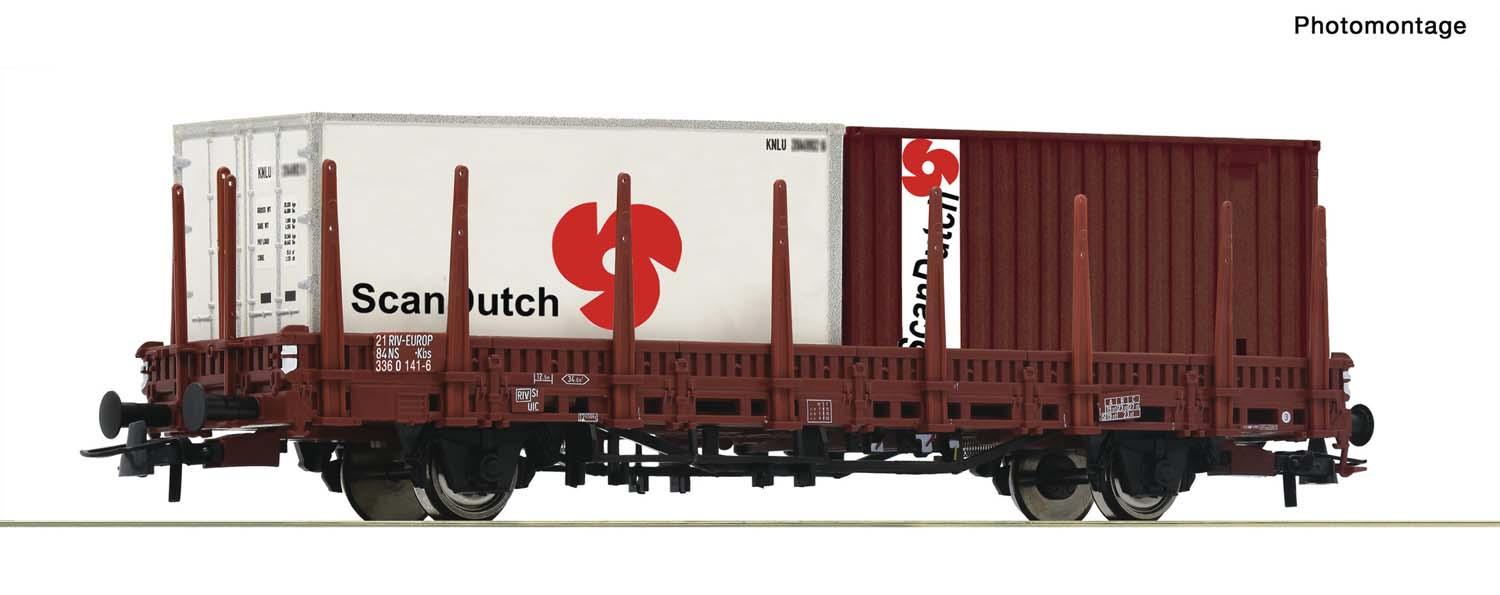 Roco 6600289 Rungenwagen Kbs NS + Container