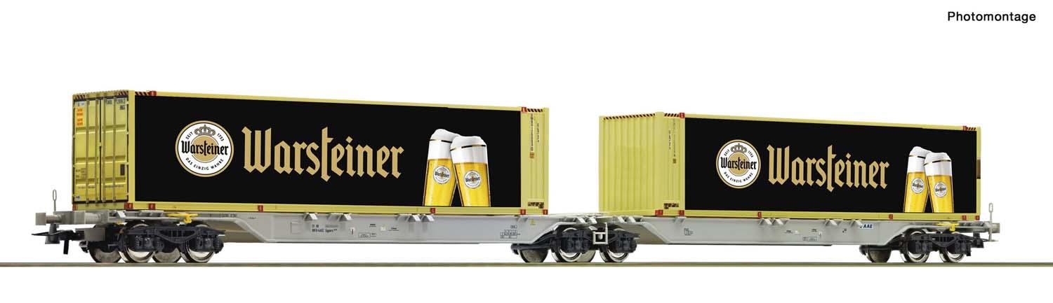 Roco 6600320 Doppeltragwagen + Warsteiner Container