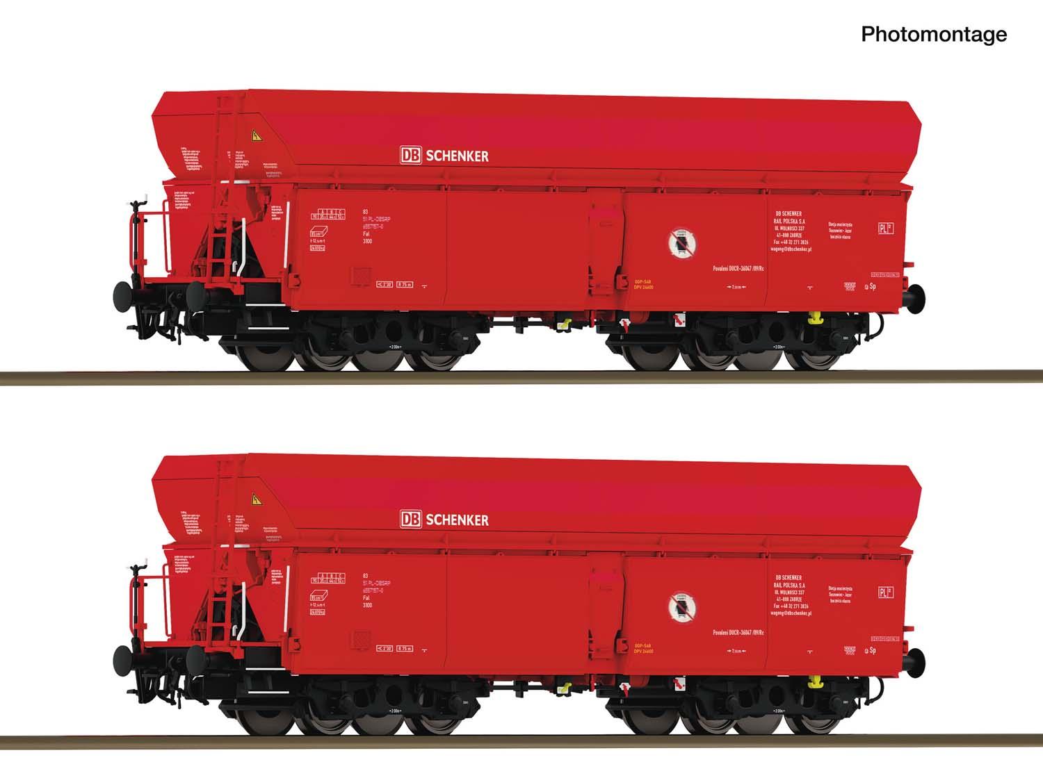 Roco 6600326 Selbstentladewagen Wap DB Schenker (2er)