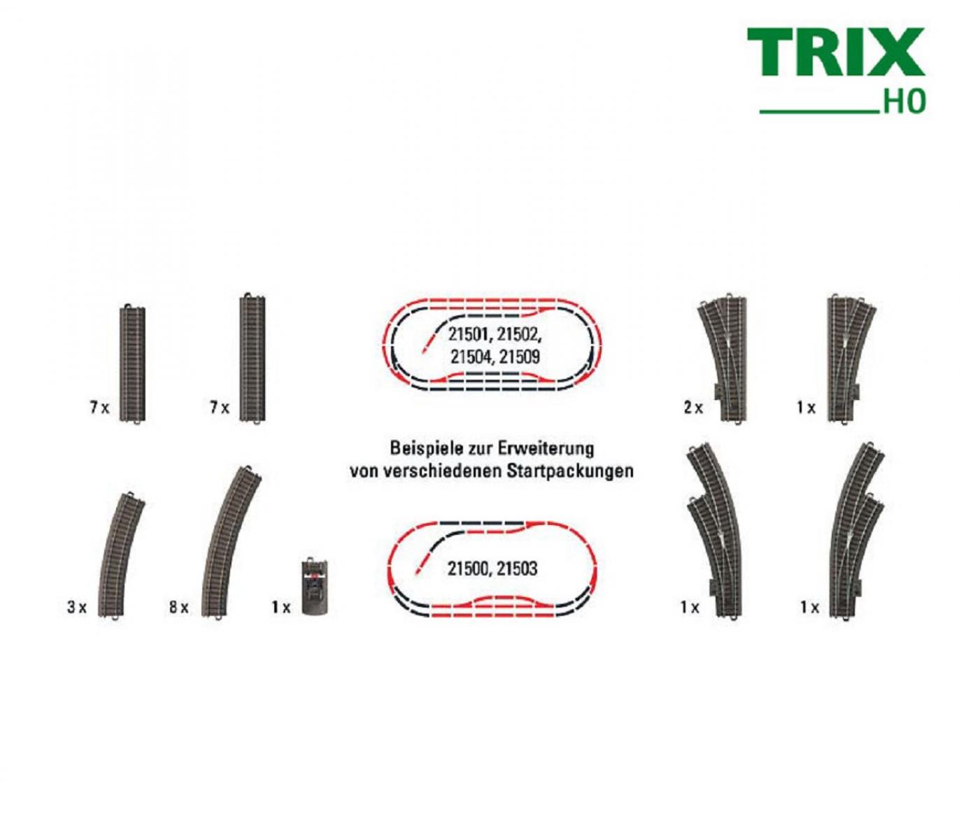 Trix 62900 Gleisergänz.Trix H0 Startsets