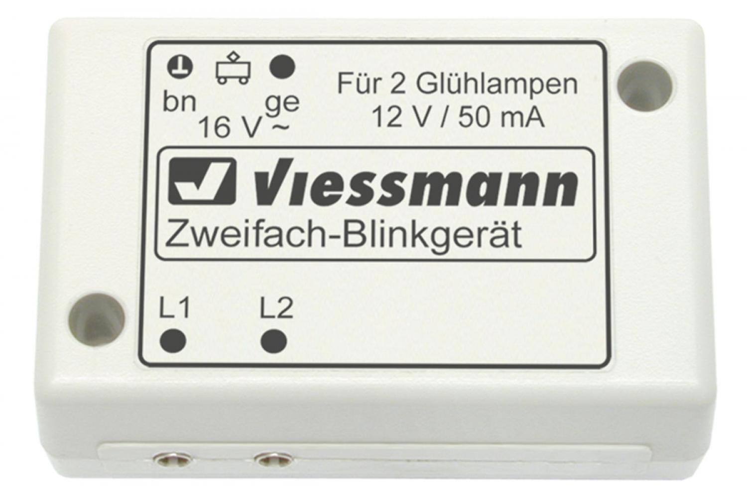 Viessmann 5027 H0 Zweifach-Blinkelektronik mit 2 bl. Glühl.