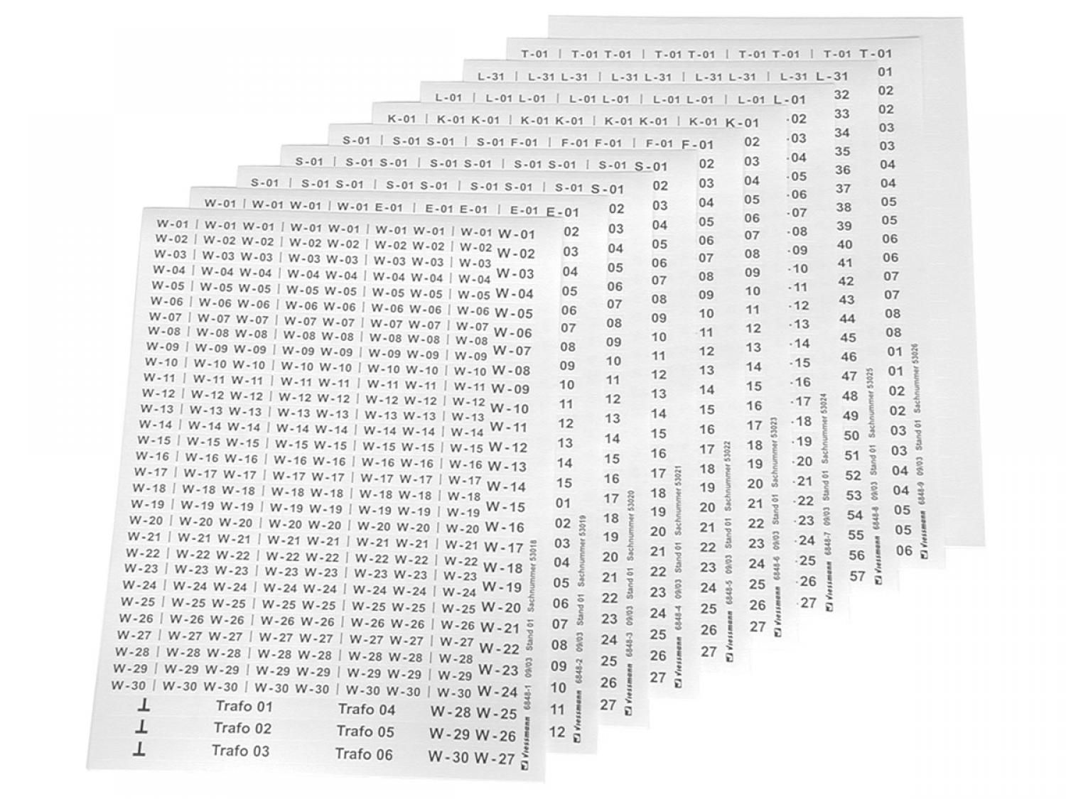 Viessmann 6848 Kabel-Beschriftungssatz