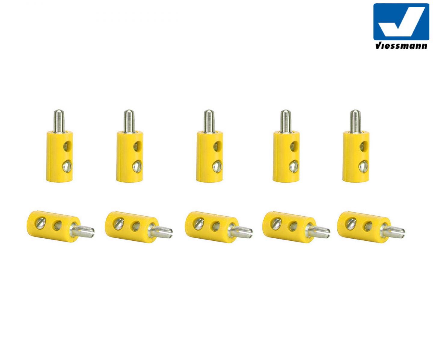 Viessmann 6870 Querlochstecker gelb, 10 Stück