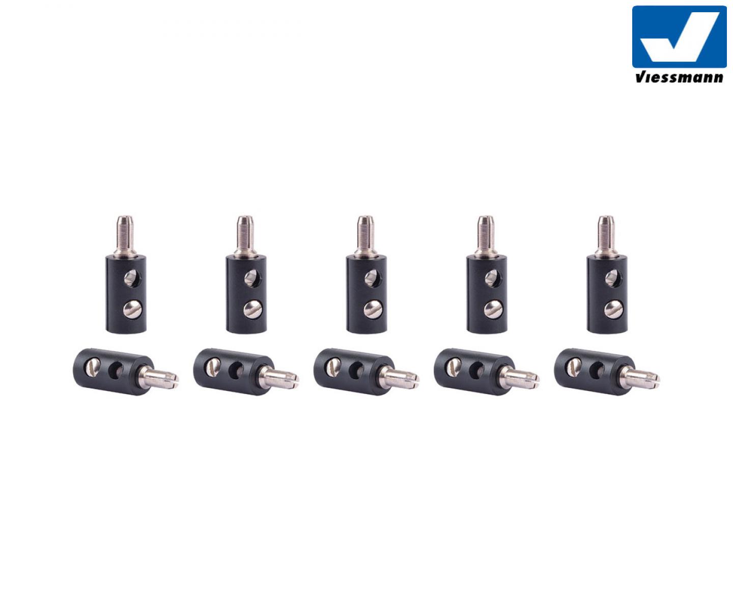 Viessmann 6877 Querlochstecker schwarz, 10x
