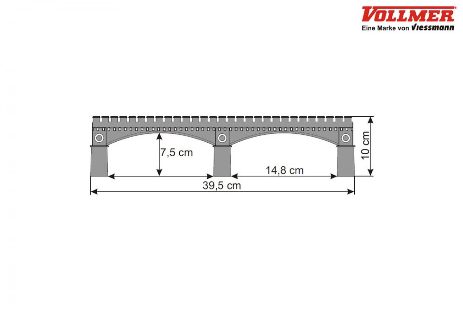Vollmer 42551 H0 Steinbogenbrücke