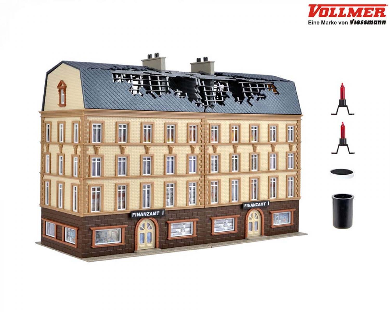 Vollmer 43785 H0 Brennendes FA mit Rauchgen.