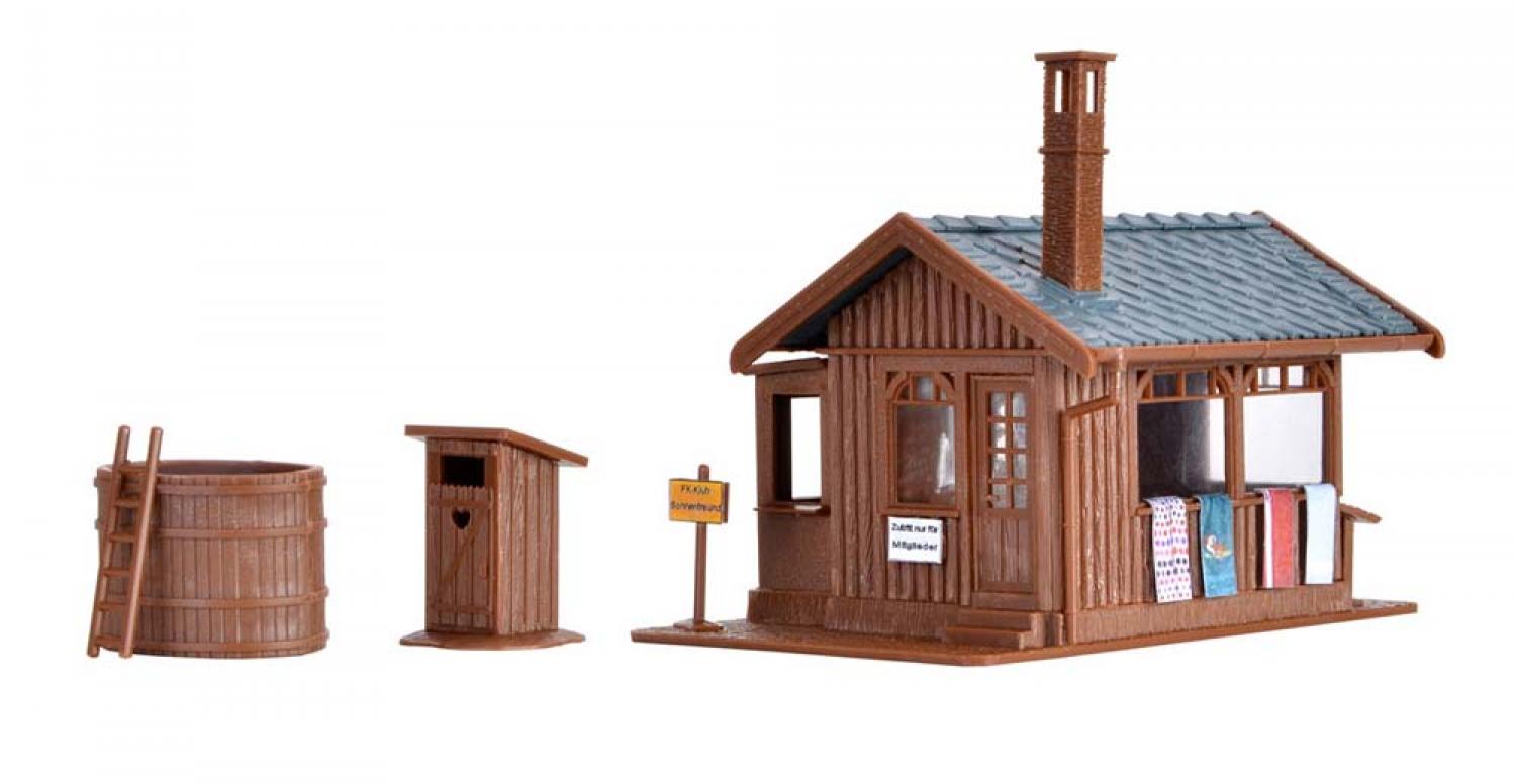 Vollmer 45146 H0 Sauna mit Zubehör (LED)