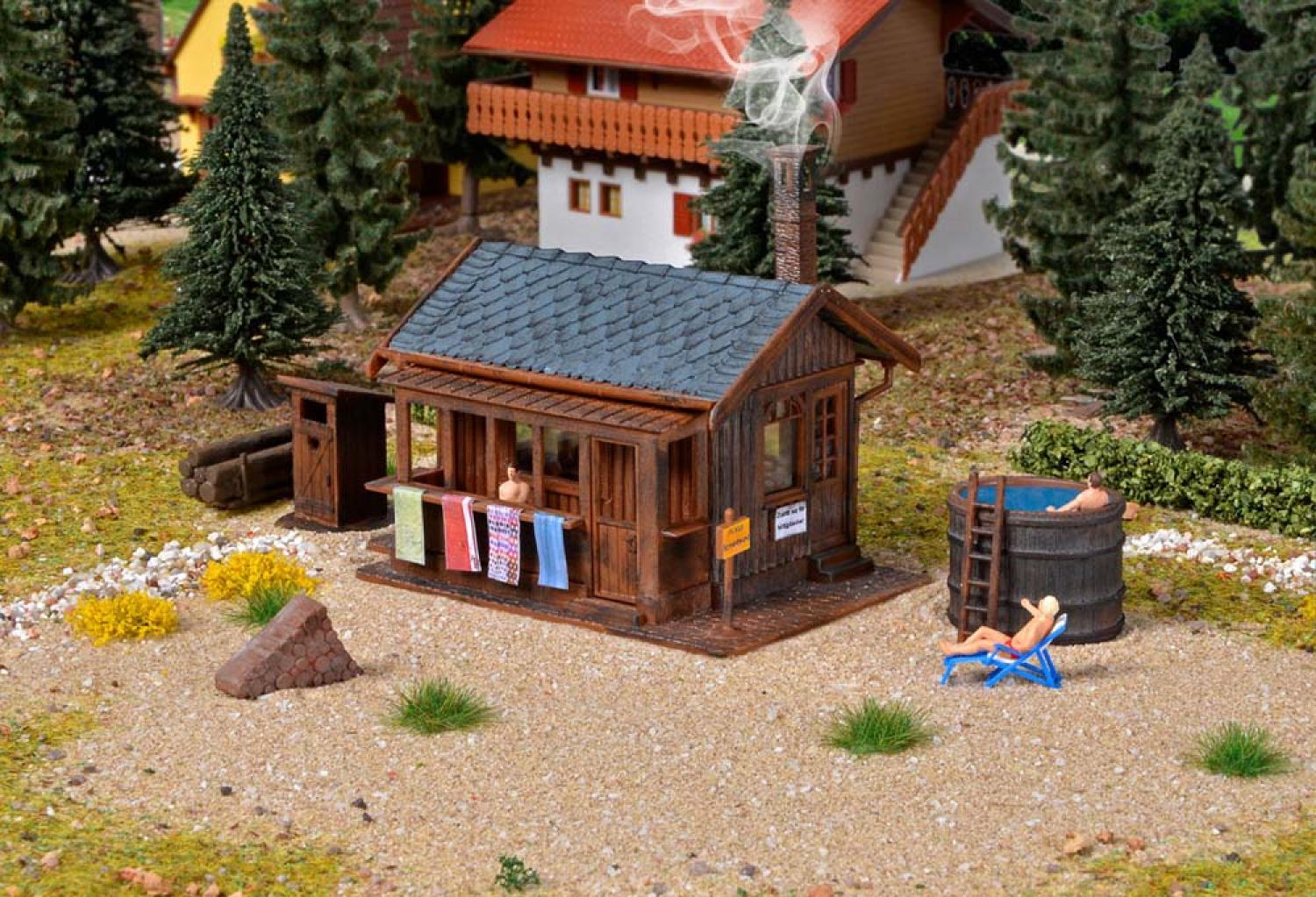 Vollmer 45146 H0 Sauna mit Zubehör (LED)