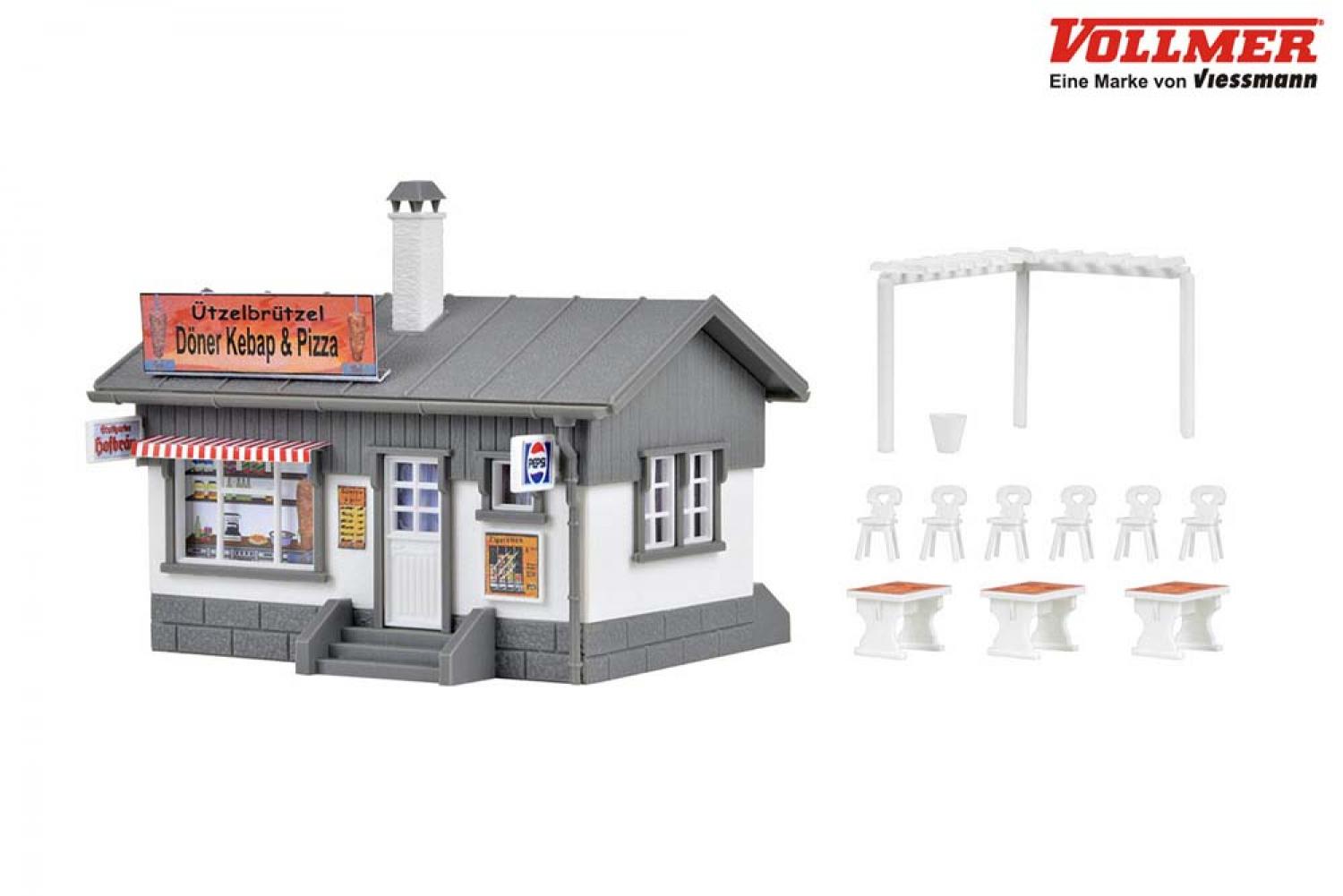 Vollmer 45151 H0 Imbiss-Stand Döner/Pizza