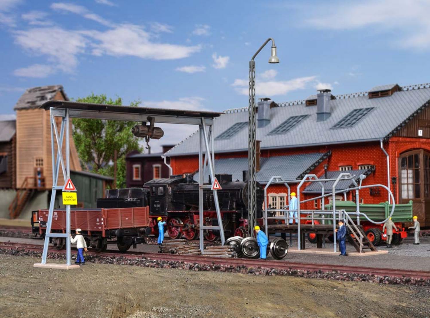 Vollmer 45747 H0 Rohrblasgerüst+Bockkran