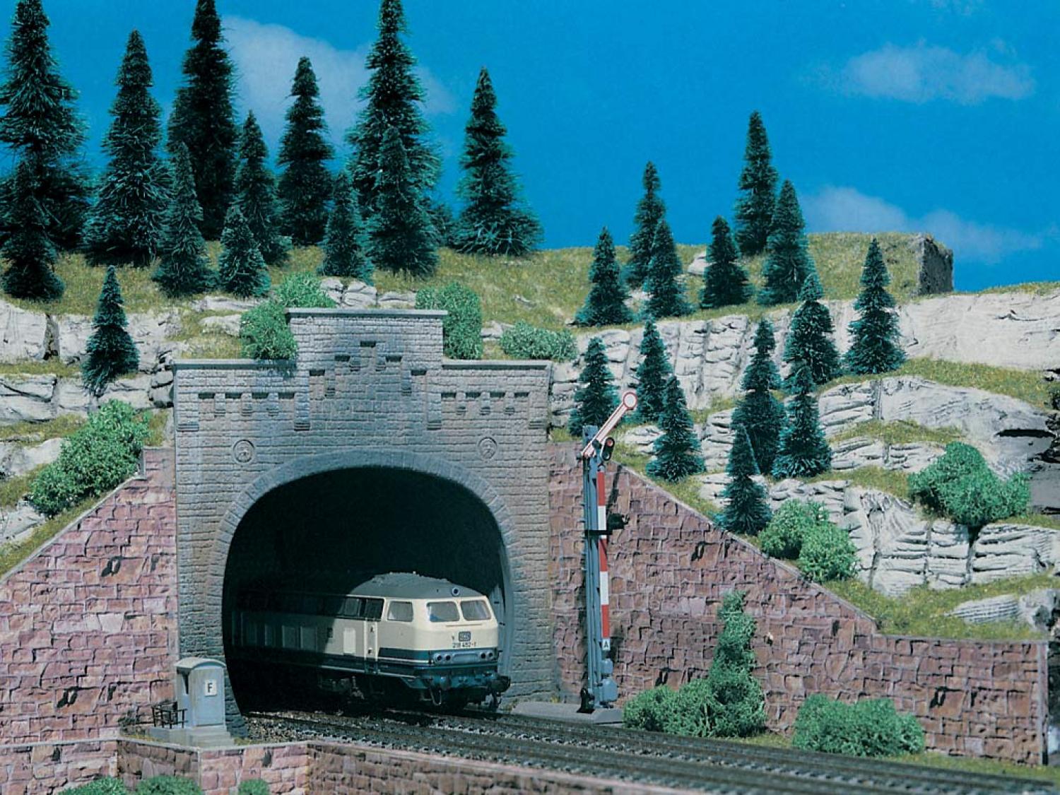 Vollmer 47813 N Tunnelportal mit Aufsatz, 2x