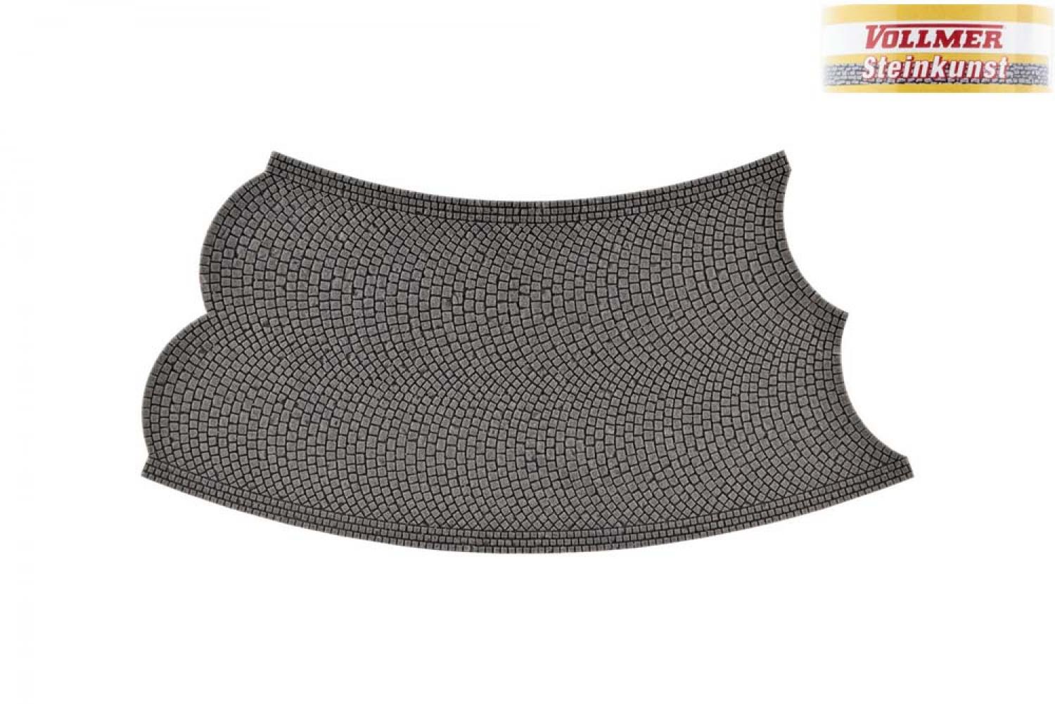 Vollmer 48246 H0 Kopfsteinpflaster,45°-Kurve, R 15cm