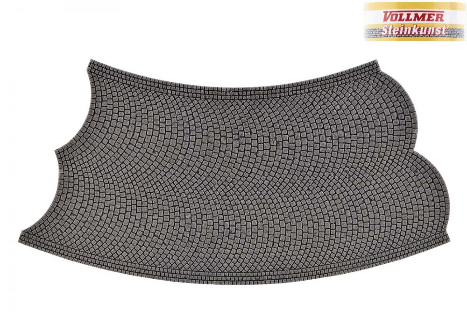 Vollmer 48257 H0 Kopfsteinpflaster,45°-Kurve, R 15cm